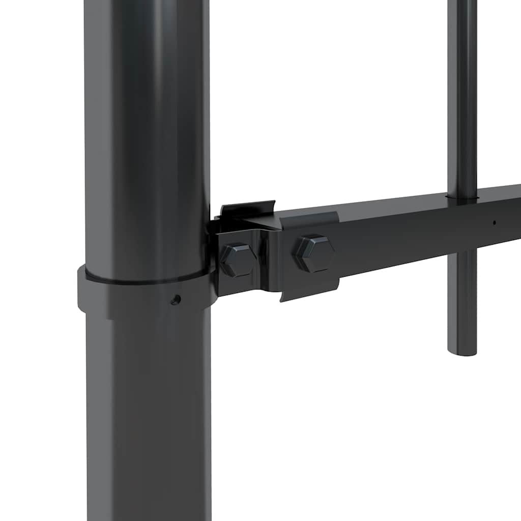 vidaXL Garden Fence "Woerden" with Spear Top Steel 170x60 cm Black 3