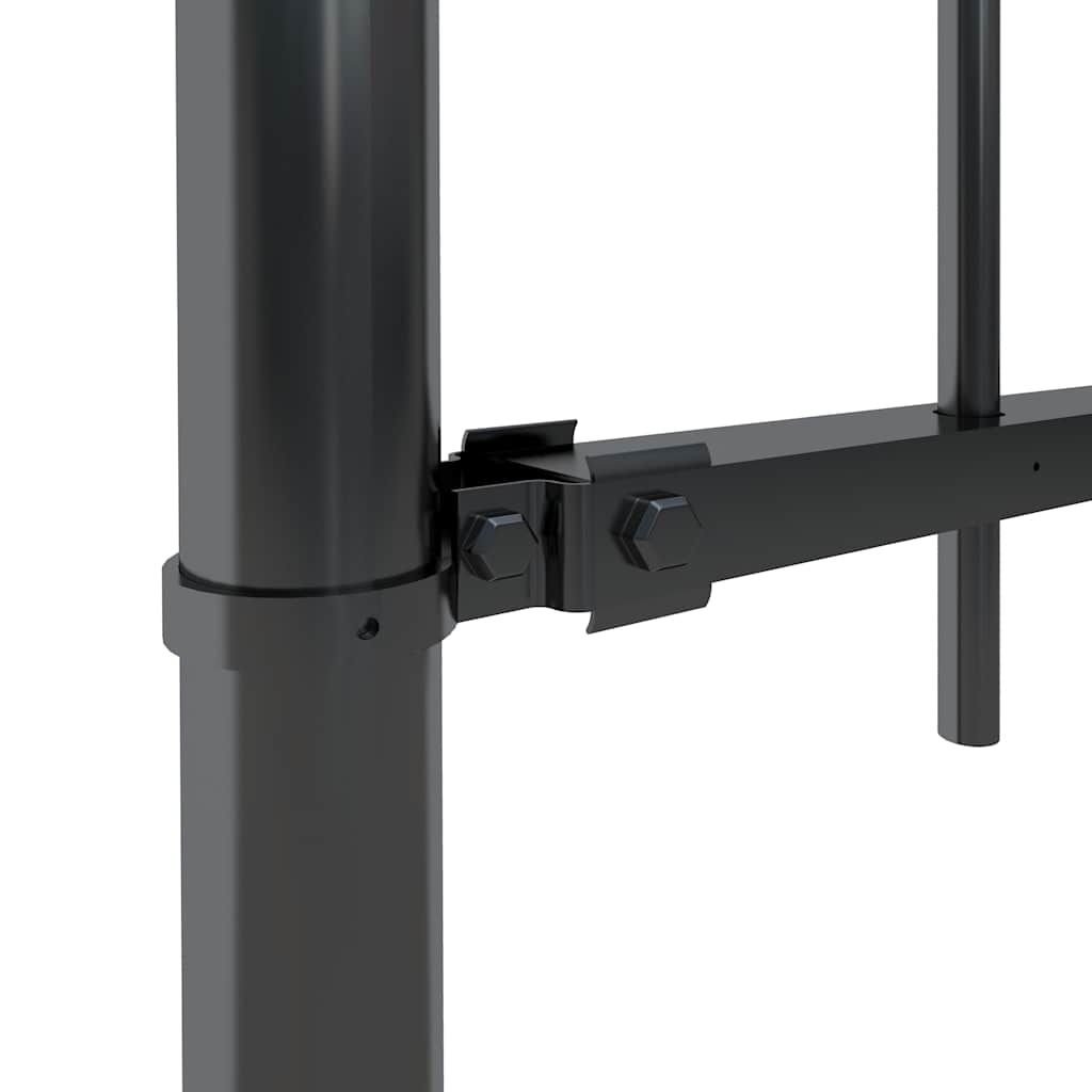 vidaXL Garden Fence "Boxtel" with Hoop Top Steel 170x60 cm Black 4