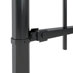 vidaXL Garden Fence "Boxtel" with Hoop Top Steel 170x60 cm Black 4