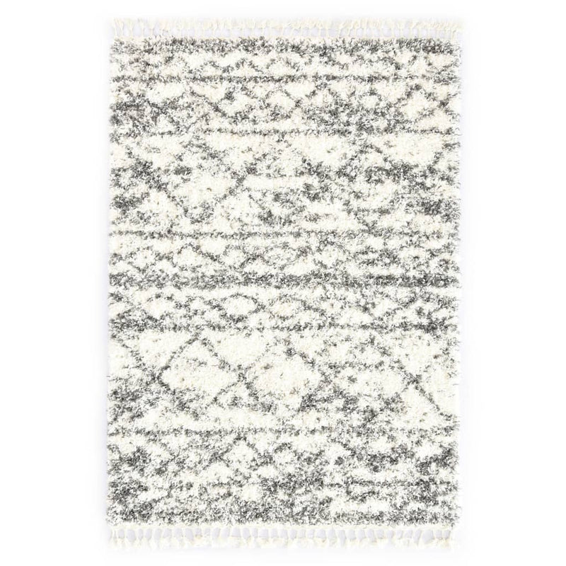 Rug Berber Shaggy PP Beige and Sand 160x230 cm