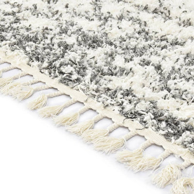 Rug Berber Shaggy PP Beige and Sand 160x230 cm