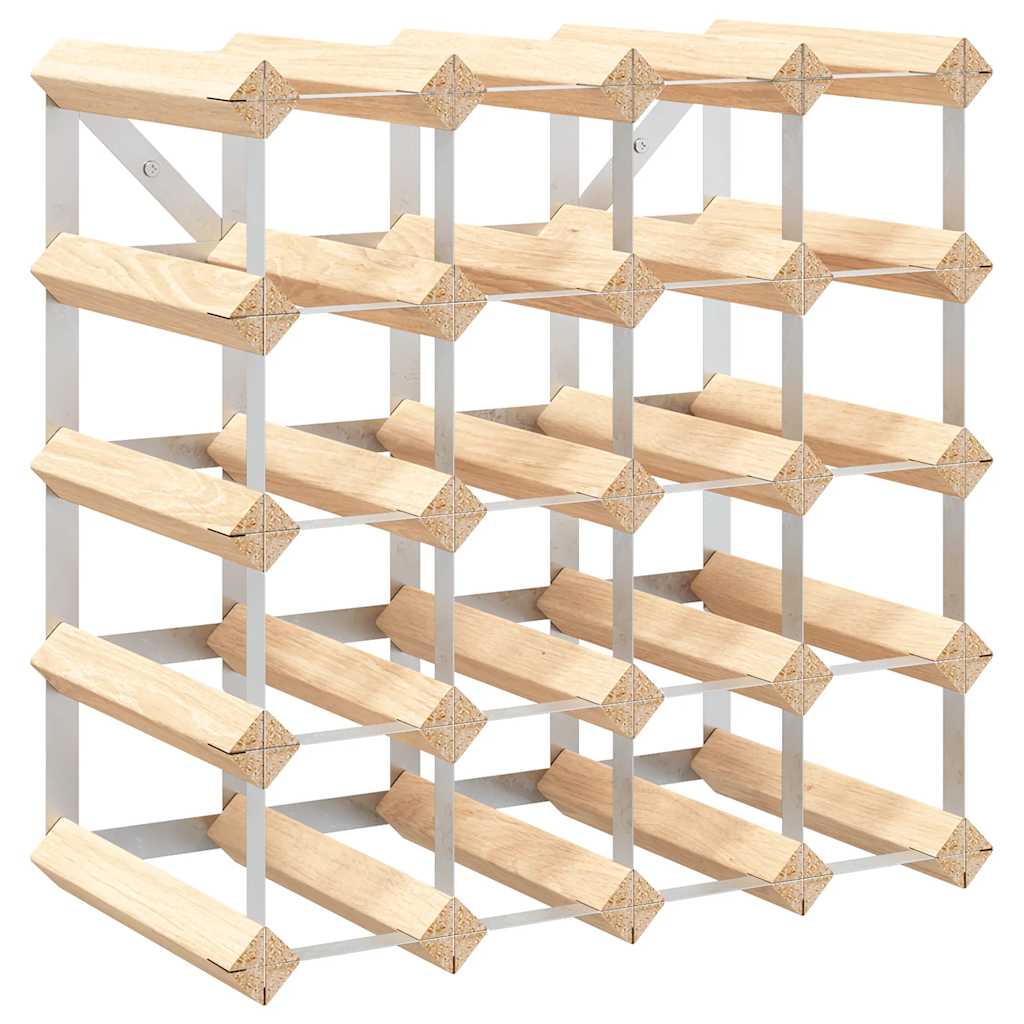 vidaXL Wine Rack for 20 Bottles Solid Pinewood 2