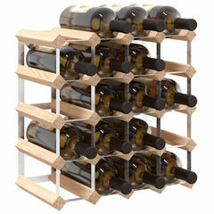 vidaXL Wine Rack for 20 Bottles Solid Pinewood 4