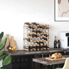 Wine Rack for Bottles Solid Pinewood