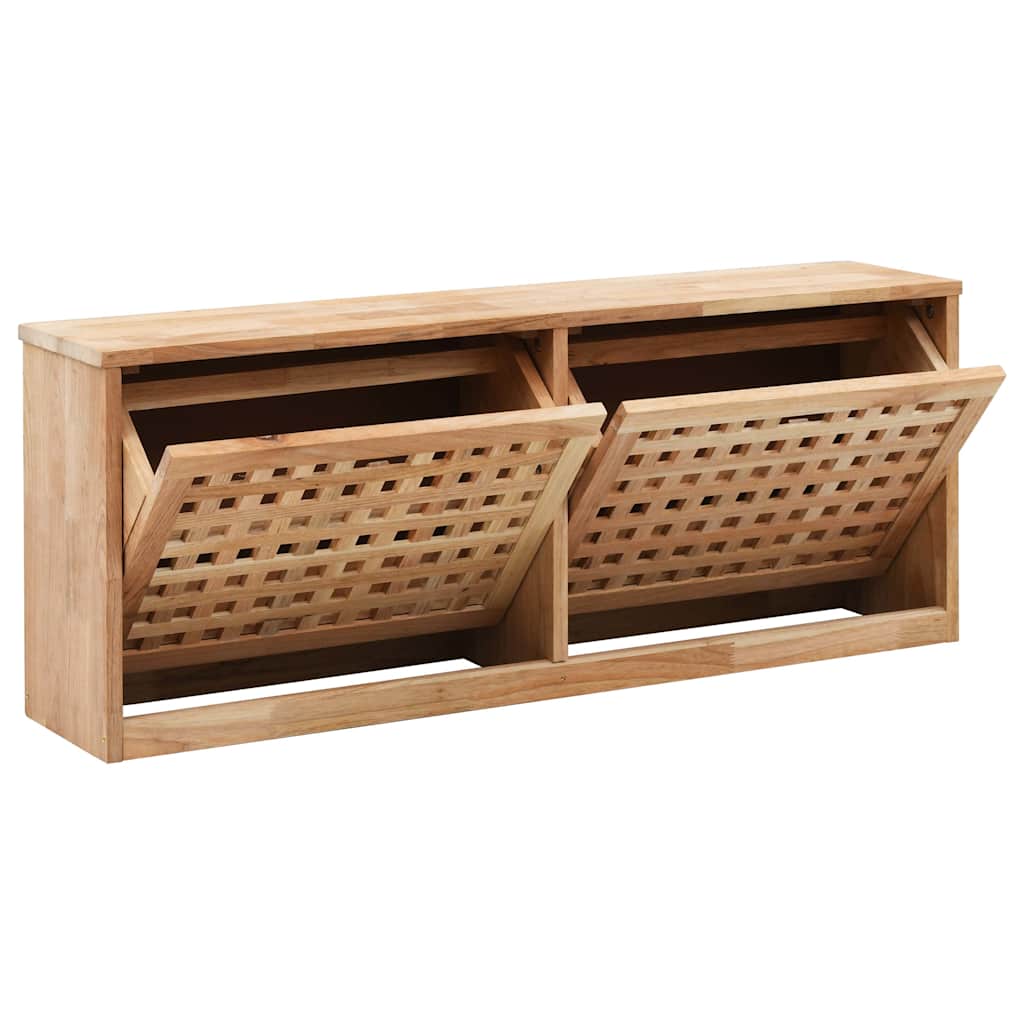 vidaXL Shoe Organiser | Natural | Solid walnut wood | Medium | Storage 2