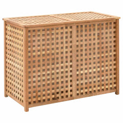 Laundry Bin Solid Walnut Wood 87.5 cm 67 cm 46 cm