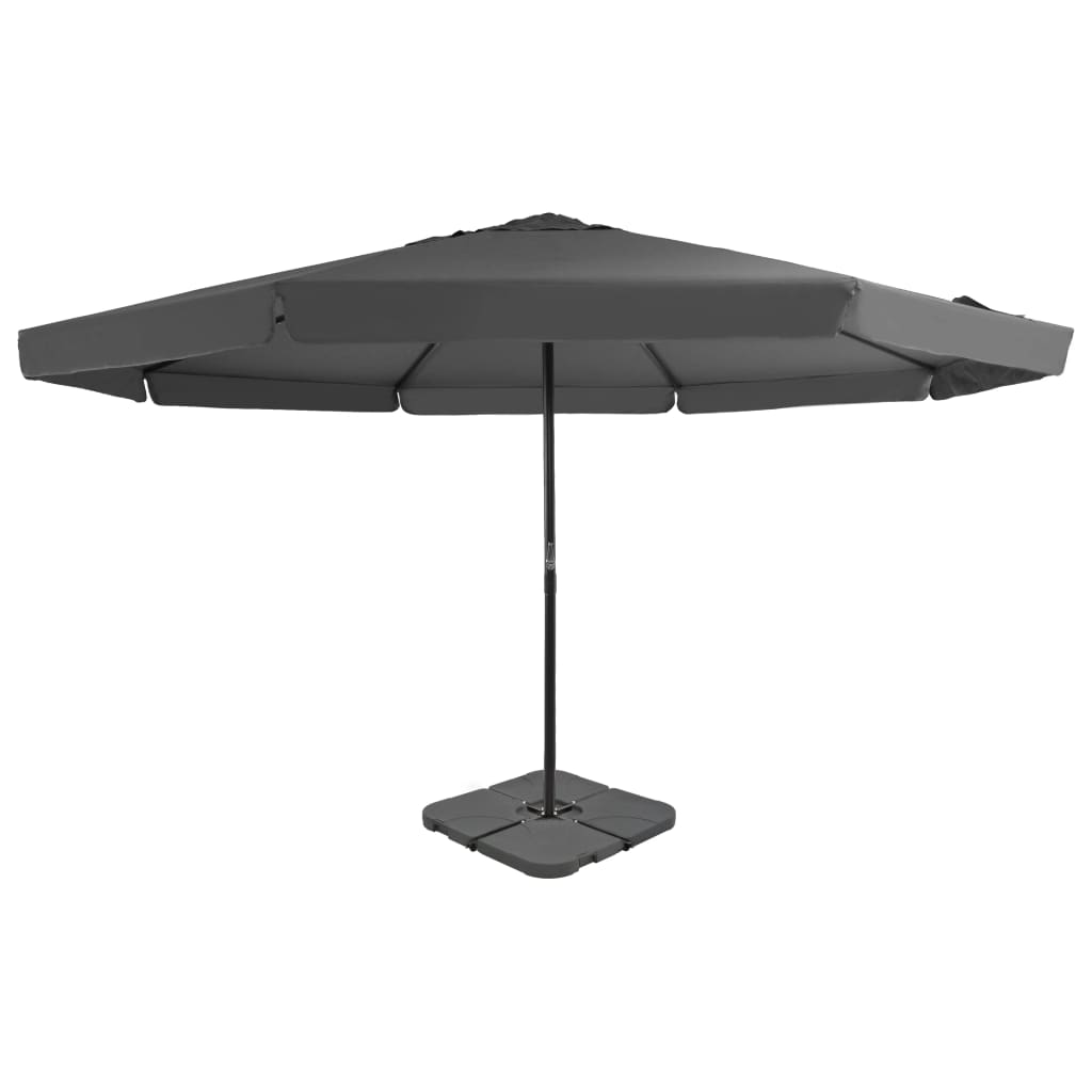 vidaXL Garden Parasol with Portable Base Anthracite 1