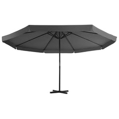 vidaXL Garden Parasol with Portable Base Anthracite 2