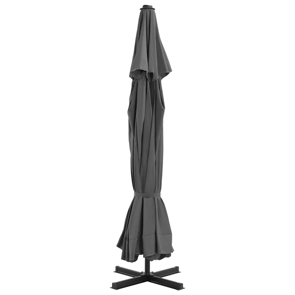 vidaXL Garden Parasol with Portable Base Anthracite 3