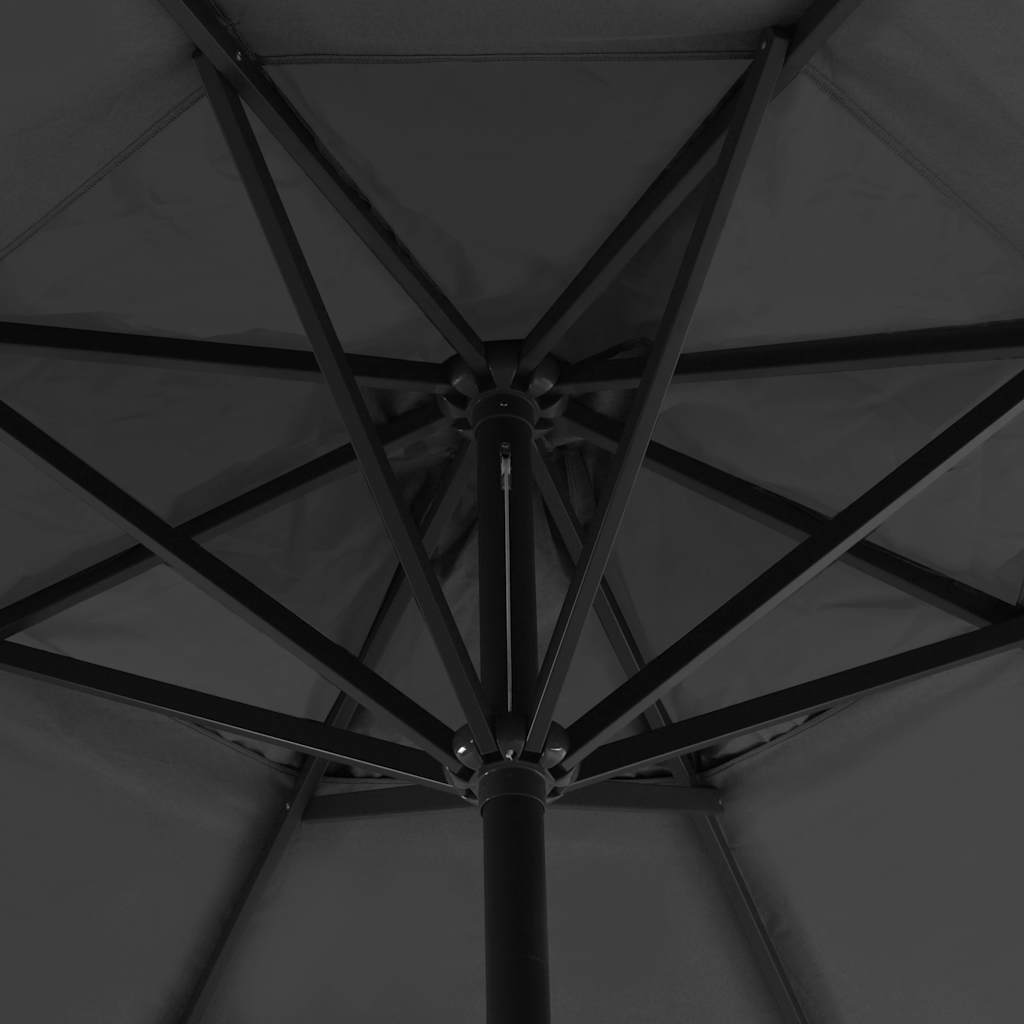 vidaXL Garden Parasol with Portable Base Anthracite 4