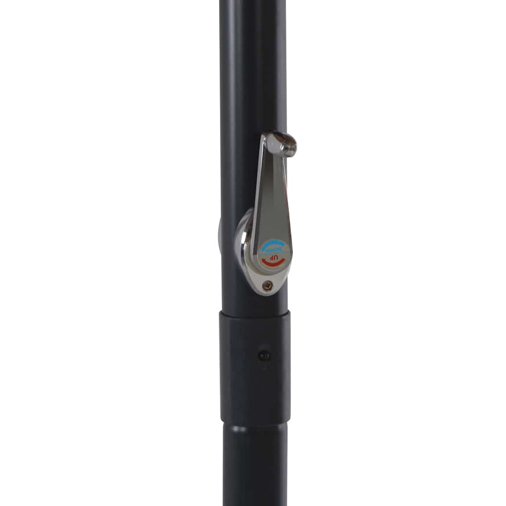 vidaXL Garden Parasol with Portable Base Anthracite 5