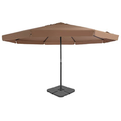 vidaXL Garden Parasol | Taupe, Black | Aluminium, Steel, Plastic | Large 1