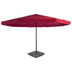 vidaXL Garden Parasol with Portable Base Red 1