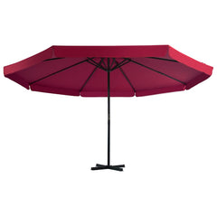vidaXL Garden Parasol with Portable Base Red 2
