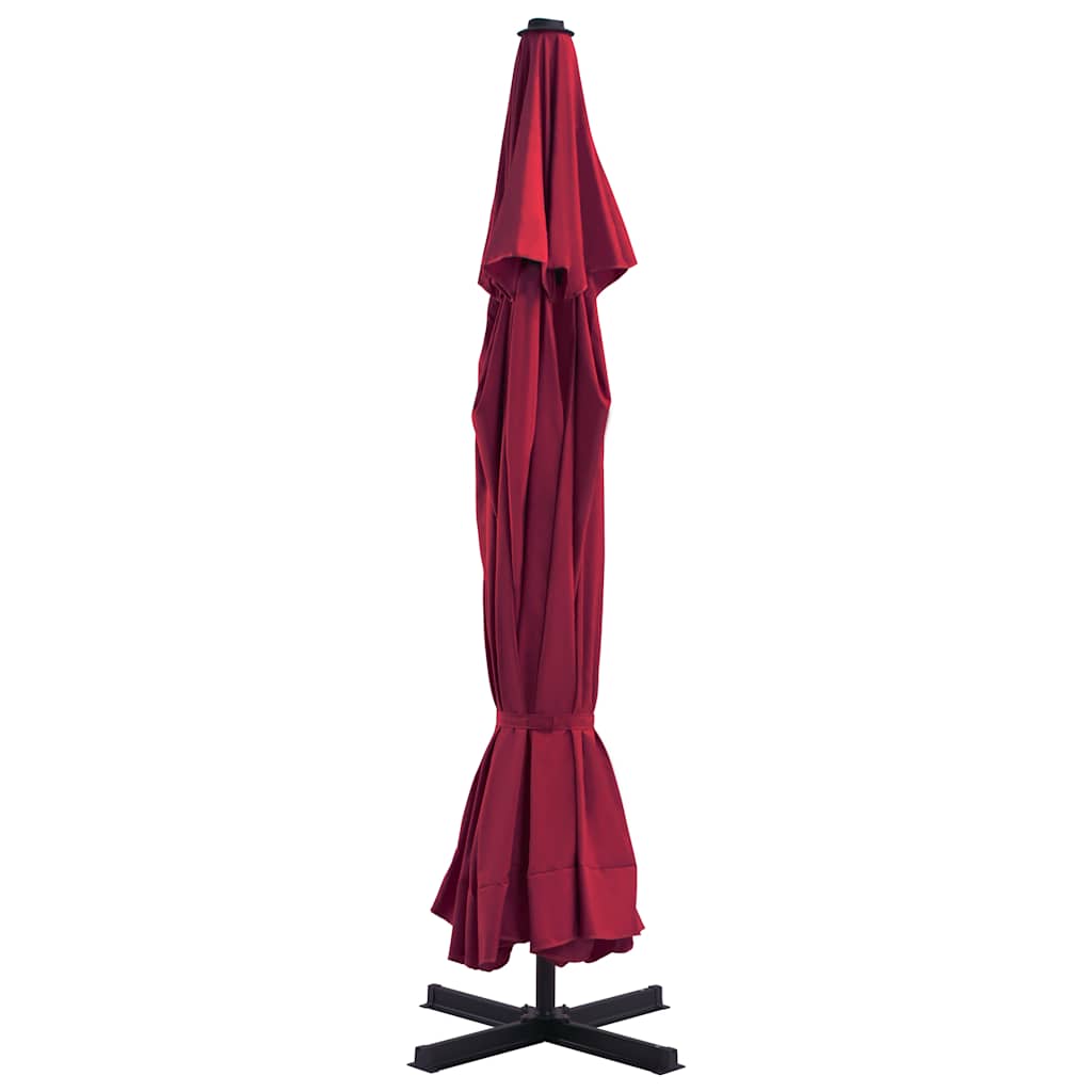 vidaXL Garden Parasol with Portable Base Red 3