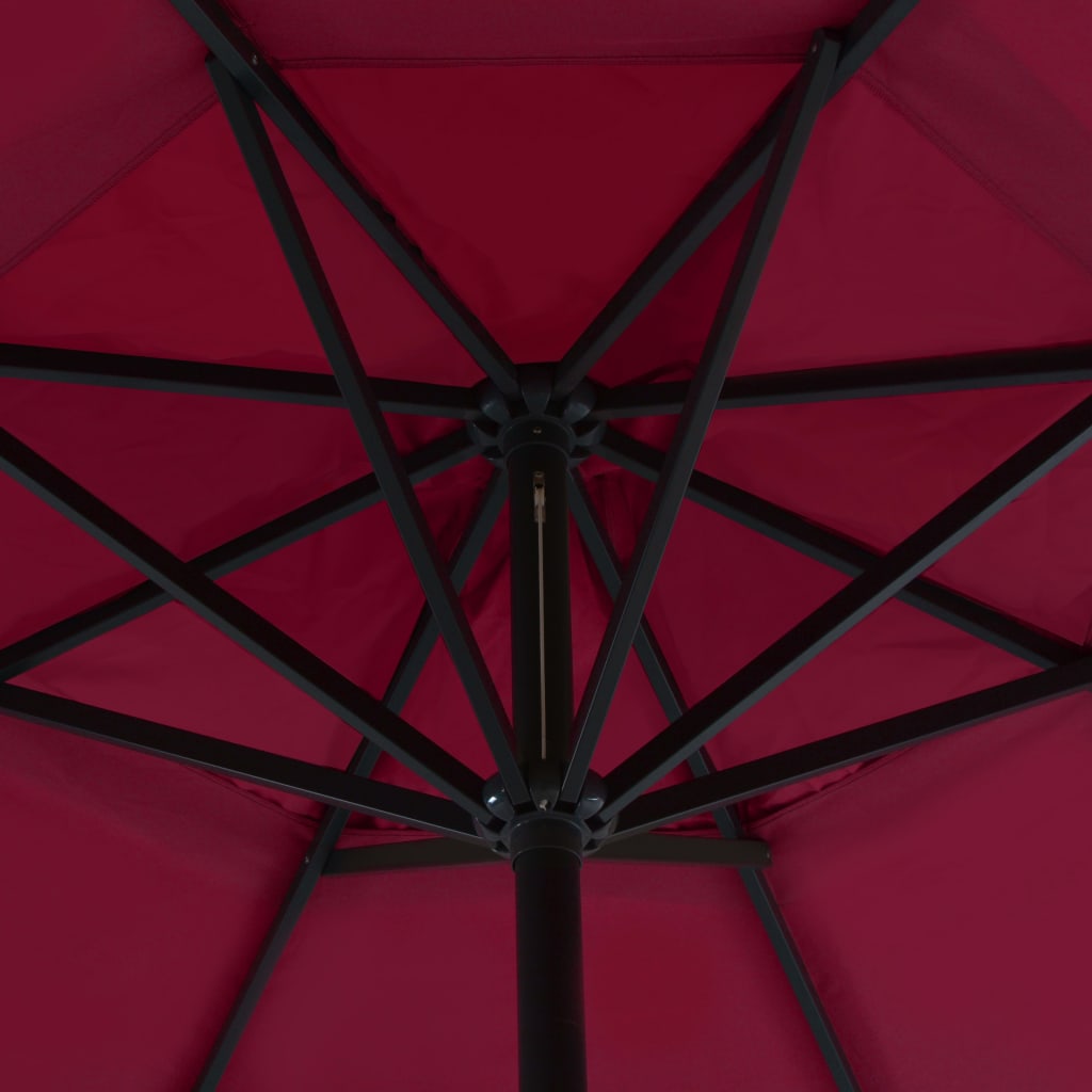vidaXL Garden Parasol with Portable Base Red 4