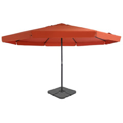 vidaXL Garden Parasol with Portable Base Terracotta 1