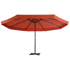 vidaXL Garden Parasol with Portable Base Terracotta 2
