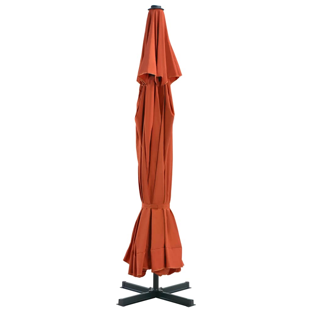 vidaXL Garden Parasol with Portable Base Terracotta 3