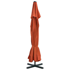 vidaXL Garden Parasol with Portable Base Terracotta 3