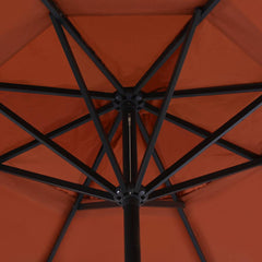 vidaXL Garden Parasol with Portable Base Terracotta 4