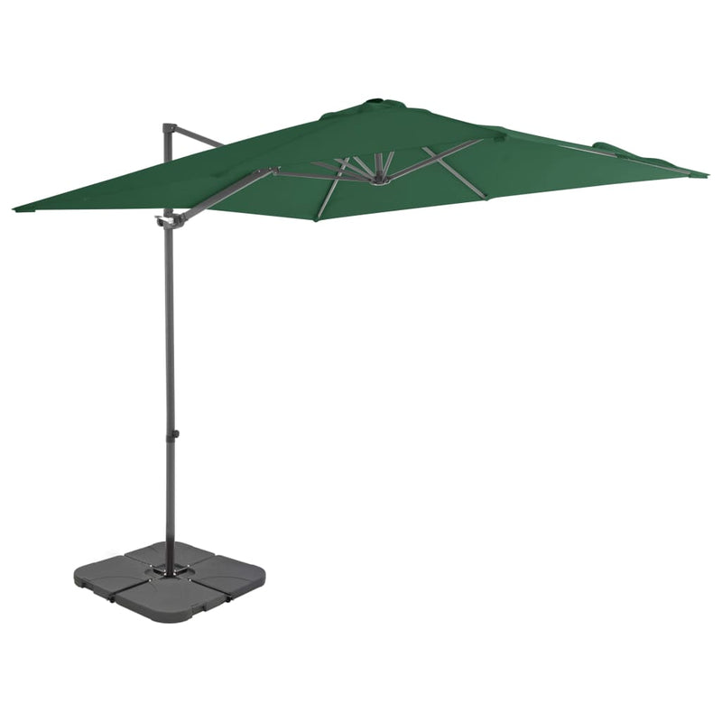 Outdoor Umbrella with Portable Base Green