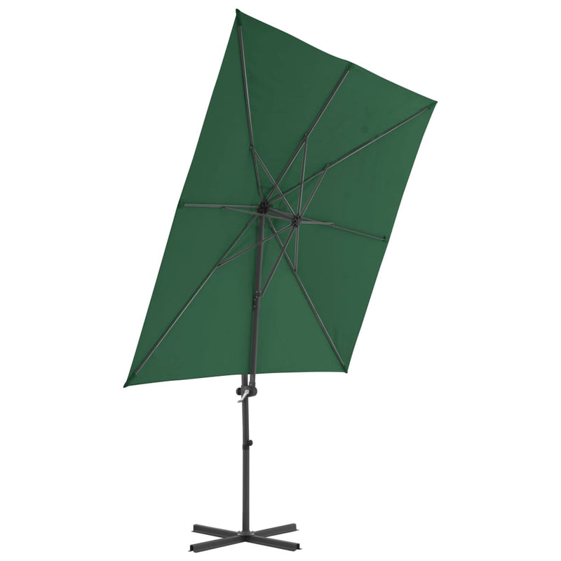 Outdoor Umbrella with Portable Base Green