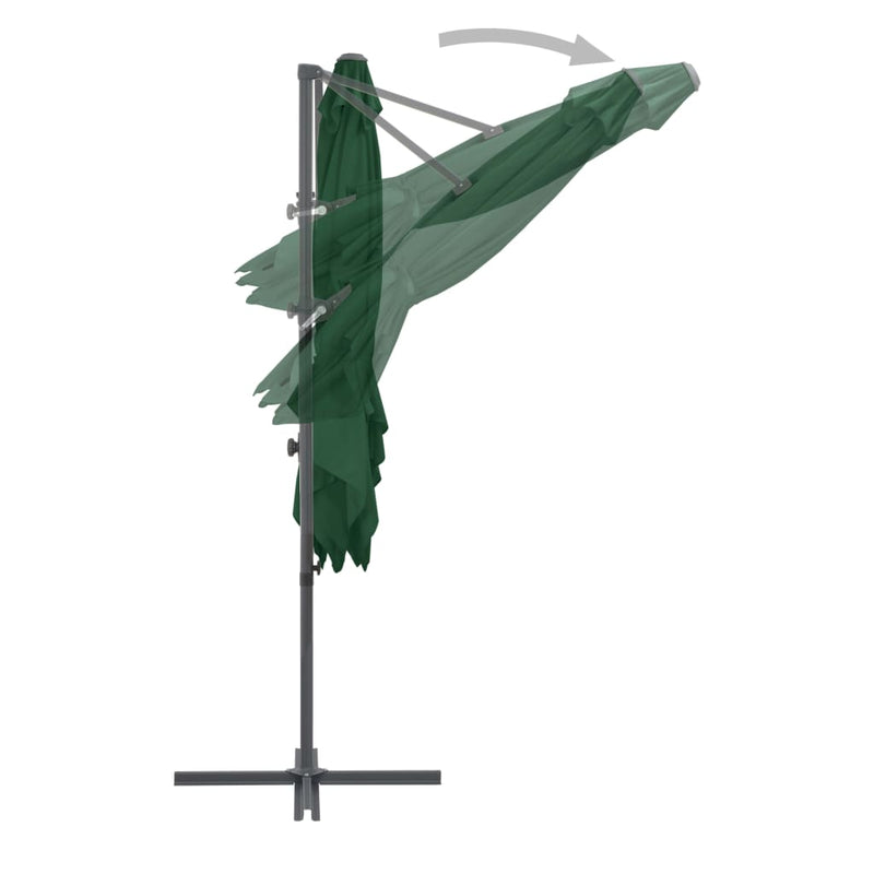 Outdoor Umbrella with Portable Base Green