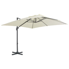 vidaXL Garden Parasol with Portable Base Sand 2