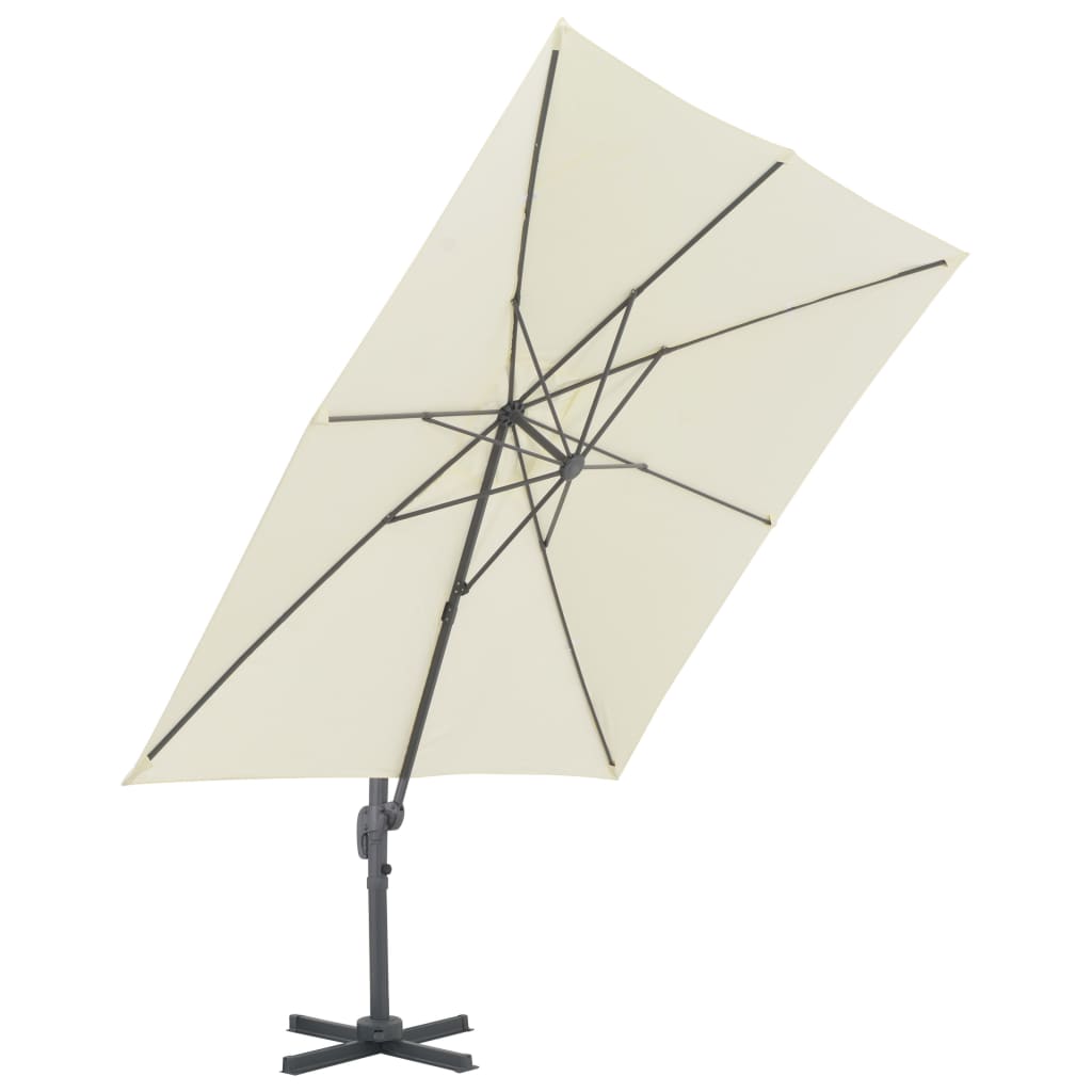 vidaXL Garden Parasol with Portable Base Sand 4