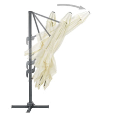 vidaXL Garden Parasol with Portable Base Sand 6