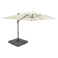 vidaXL Garden Parasol with Portable Base Sand 1