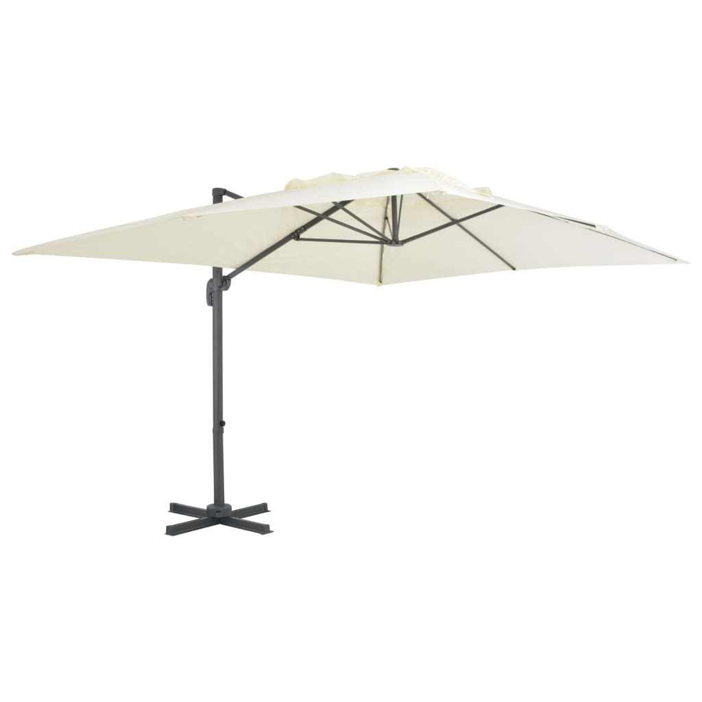vidaXL Garden Parasol with Portable Base Sand 2