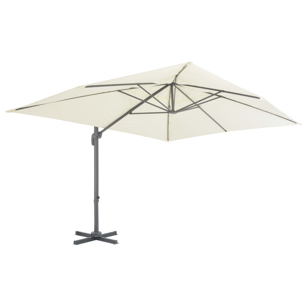 vidaXL Garden Parasol with Portable Base Sand 3