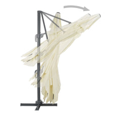 vidaXL Garden Parasol with Portable Base Sand 6
