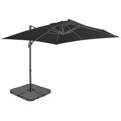 vidaXL Garden Parasol with Portable Base Anthracite 1