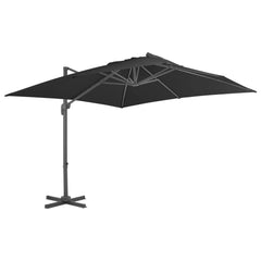 vidaXL Garden Parasol with Portable Base Anthracite 2