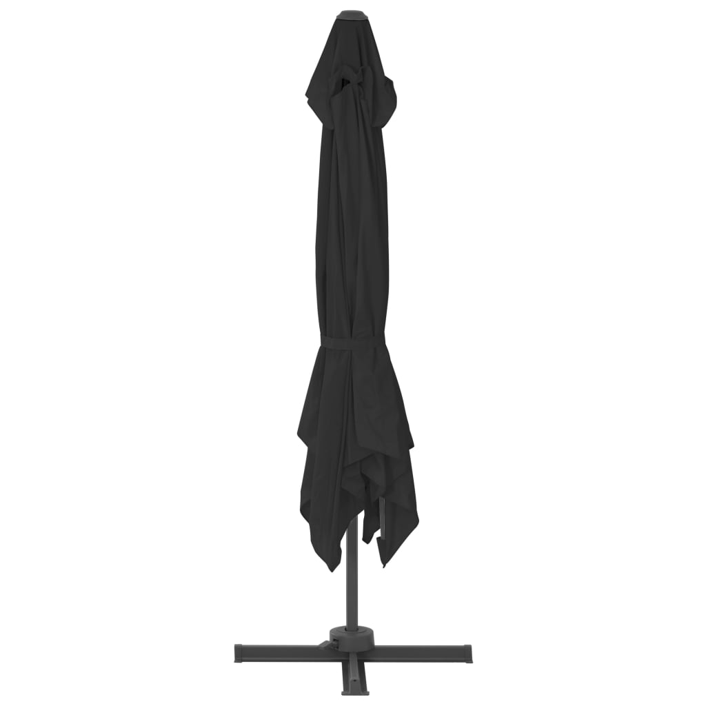 vidaXL Garden Parasol with Portable Base Anthracite 4