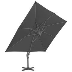 vidaXL Garden Parasol with Portable Base Anthracite 4