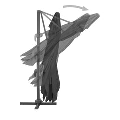 vidaXL Garden Parasol with Portable Base Anthracite 6