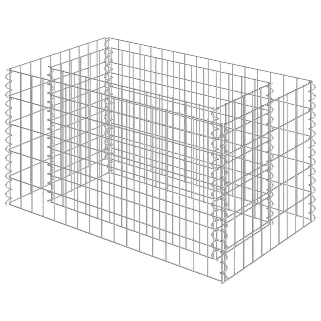 vidaXL Gabion Raised Bed | Silver | Galvanised Steel | Medium | Durable 2