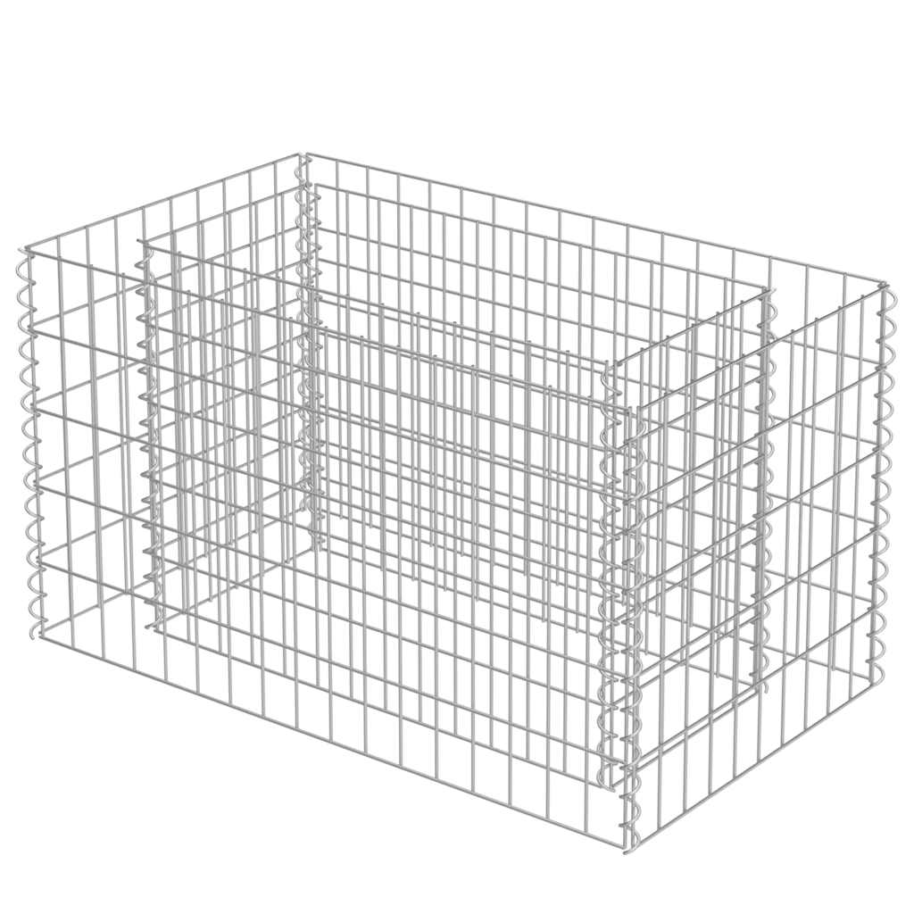 vidaXL Gabion Raised Bed | Silver | Galvanised Steel | Medium | Durable 3