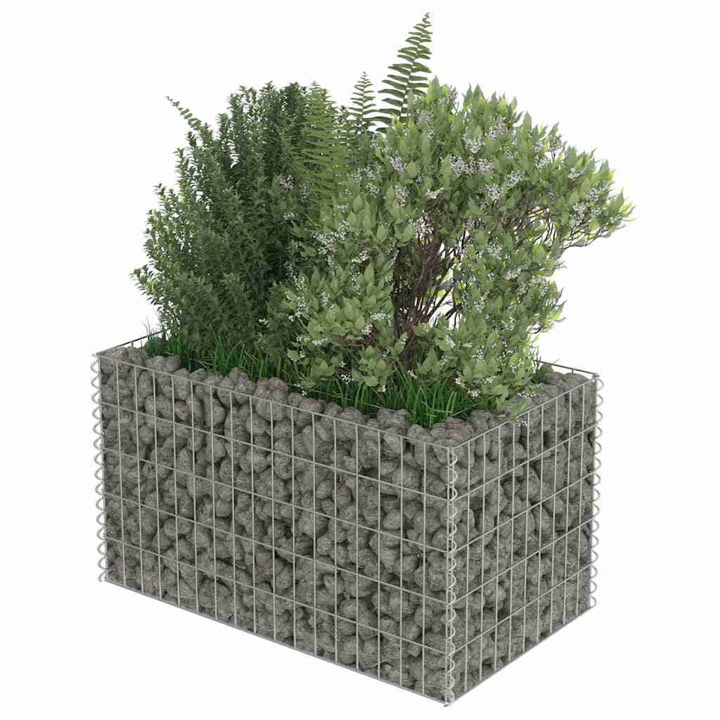 vidaXL Gabion Raised Bed | Silver | Galvanised Steel | Medium | Durable 4