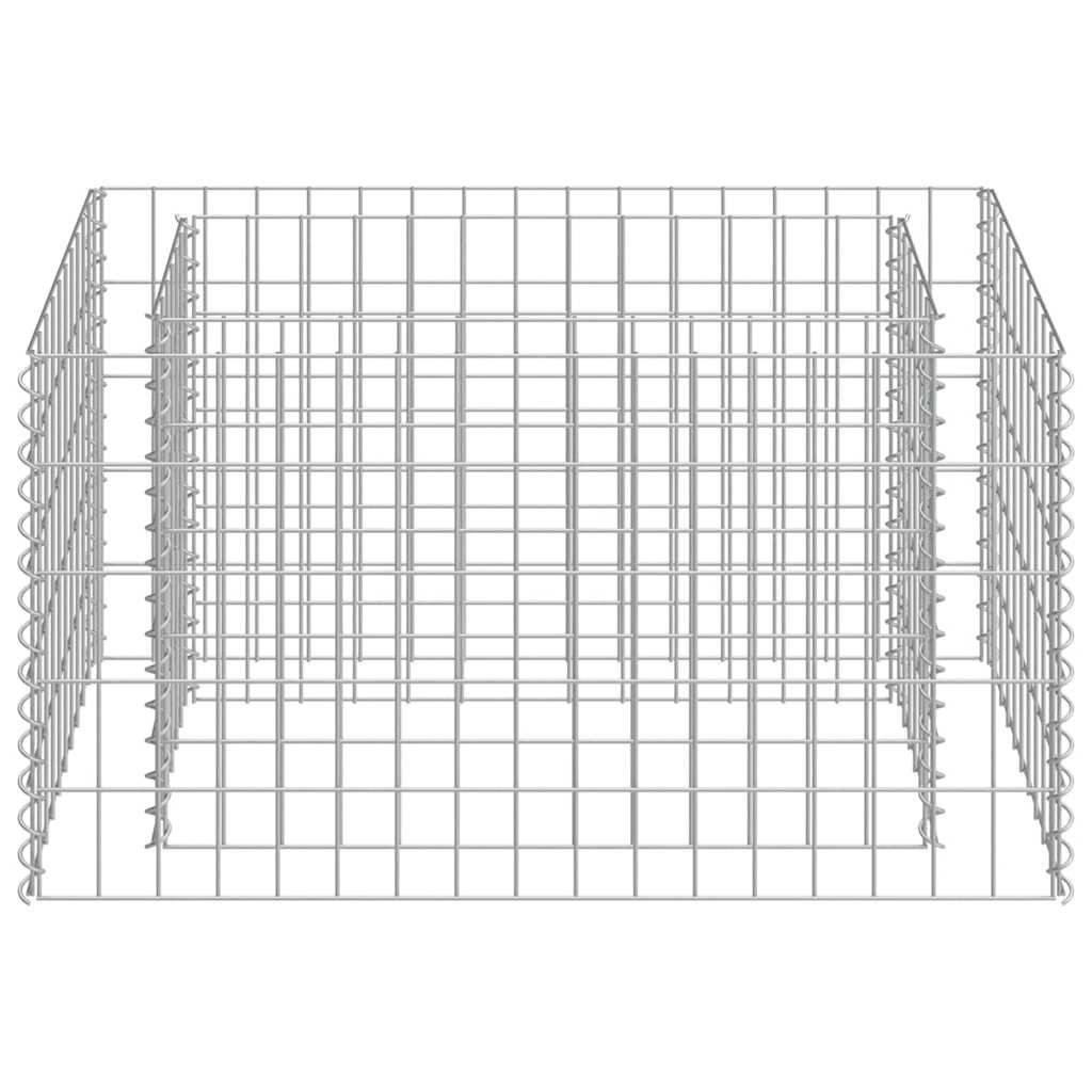 vidaXL Gabion Raised Bed | Silver | Galvanised Steel | Medium | Durable 5