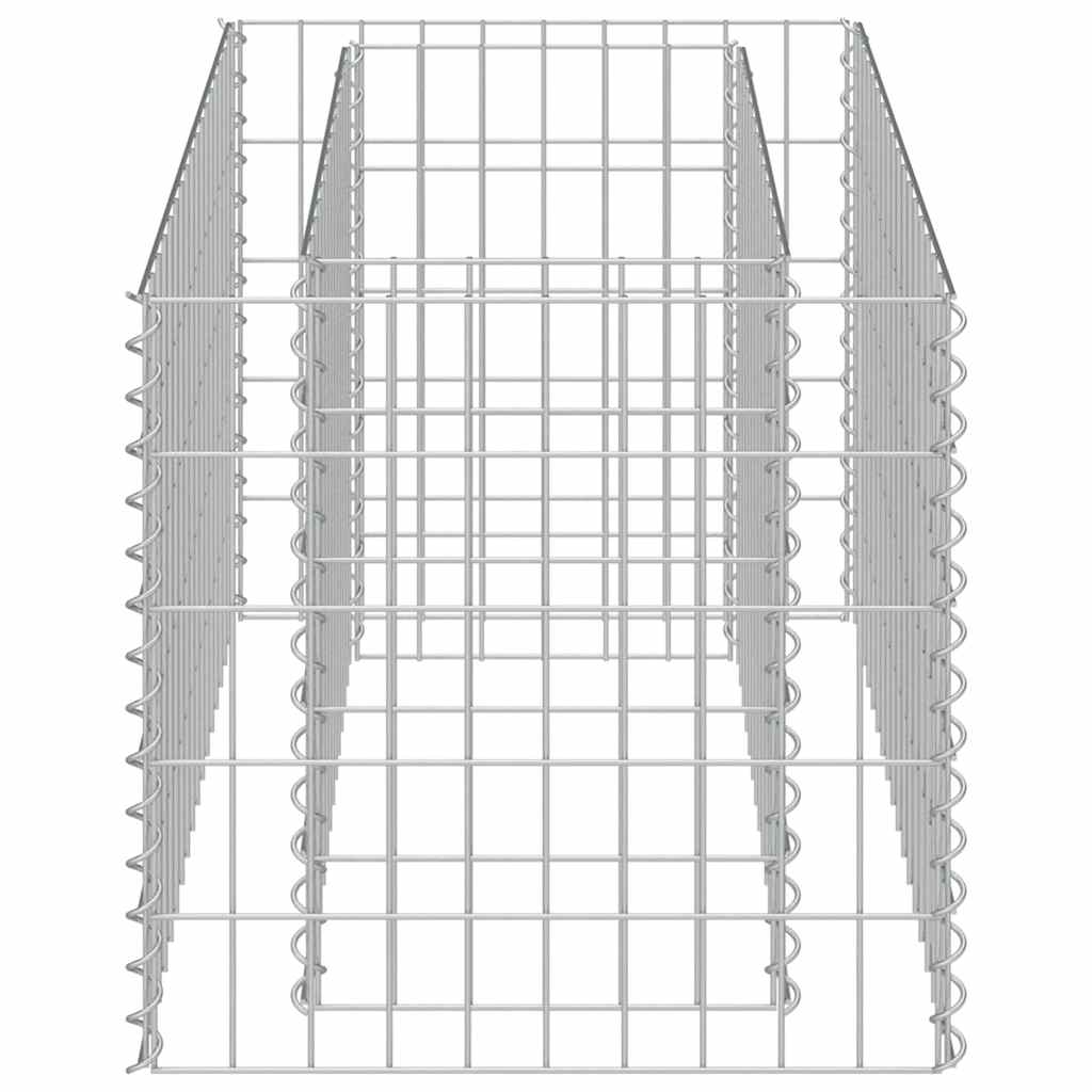 vidaXL Gabion Raised Bed | Silver | Galvanised Steel | Medium | Durable 6