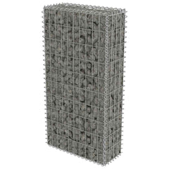 vidaXL Gabion Wall with Covers Galvanised Steel 50x20x100 cm 2