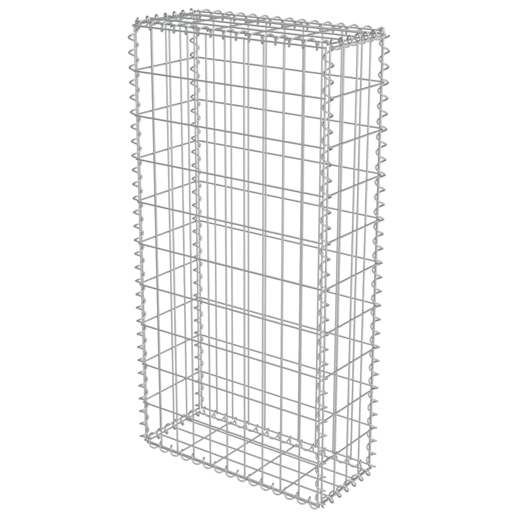 vidaXL Gabion Wall with Covers Galvanised Steel 50x20x100 cm 4