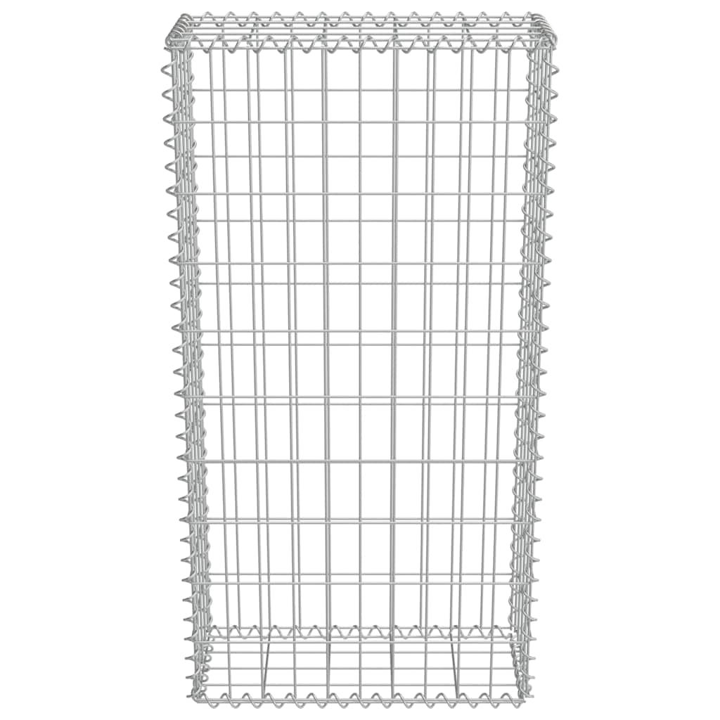 vidaXL Gabion Wall with Covers Galvanised Steel 50x20x100 cm 5