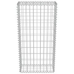vidaXL Gabion Wall with Covers Galvanised Steel 50x20x100 cm 5