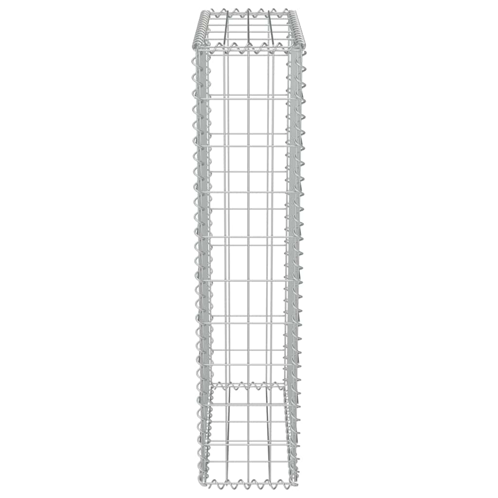 vidaXL Gabion Wall with Covers Galvanised Steel 50x20x100 cm 6